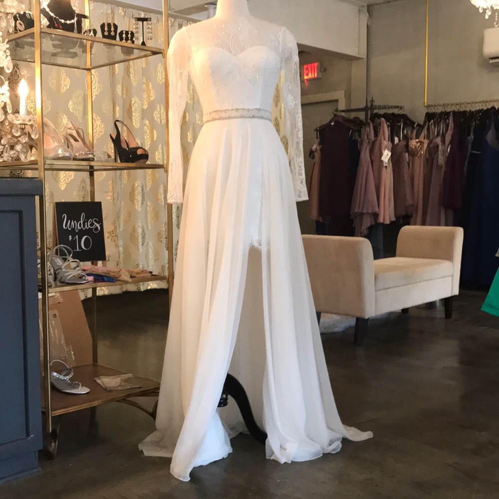 Sherri Hill White Prom Pageant Dress
